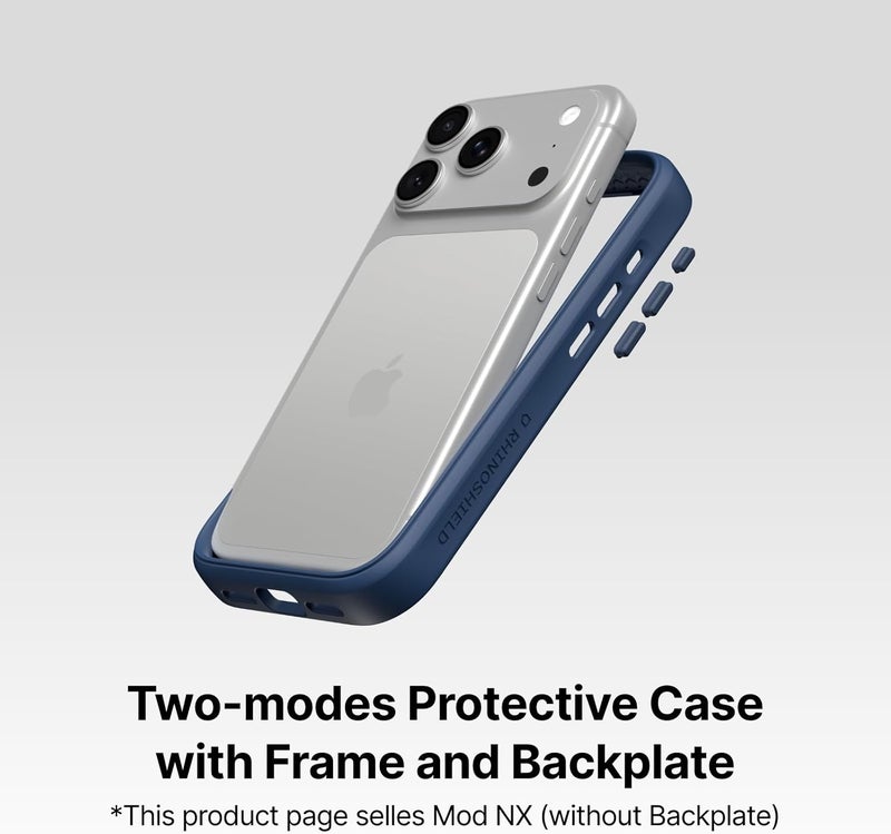 Rhino Shield Phone Case Compatible with iPhone 17 Pro Max | Mod NX - Modular Protective Bumper Case Without Backplate, Slim Design, Shockproof with Military Grade Drop Protection - Black - Image 2